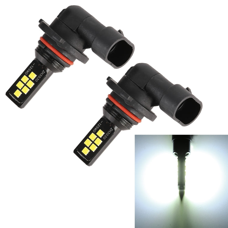 2 PCS 9005 DC9-16V / 3.5W / 6000K / 320LM Car Auto Fog Light 12LEDs SMD-ZH3030 Lamps, with Constant Current(White Light) - Fog / Driving Lights by PMC TechLife | Online Shopping South Africa | PMC TechLife | Buy Now Pay Later Mobicred