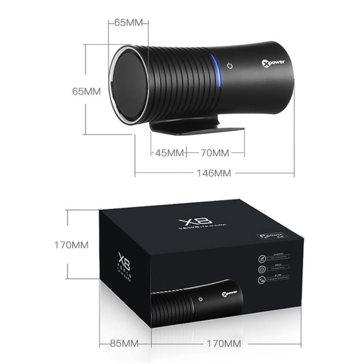 XPower X8 Car MAF Nano Air Purifier Negative Ions Air Cleaner - Air Purifier by Xpower | Online Shopping South Africa | PMC TechLife | Buy Now Pay Later Mobicred