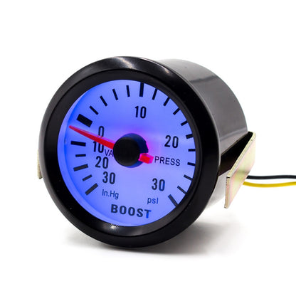 52mm 12V Universal Car Modified LED Blue Light Turbo Boost Gauge - Clocks & Car Meters by PMC Jewellery | Online Shopping South Africa | PMC Jewellery