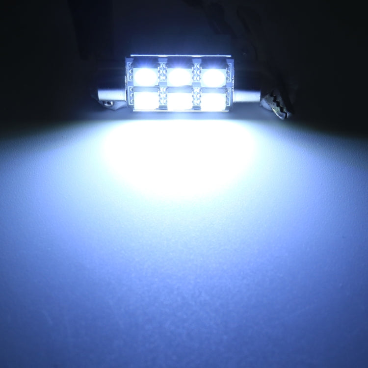 10 PCS 36mm DC12V / 2W / 7000K / 80LM 6LEDs SMD-5050 Car Reading Lamp(White Light) - Dome Lights by PMC TechLife | Online Shopping South Africa | PMC TechLife | Buy Now Pay Later Mobicred