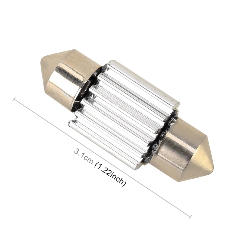 10 PCS 31mm DC12V / 1.7W / 7000K / 70LM 2LEDs SMD-5050 Car Reading Lamp(White Light) - Dome Lights by PMC TechLife | Online Shopping South Africa | PMC TechLife | Buy Now Pay Later Mobicred