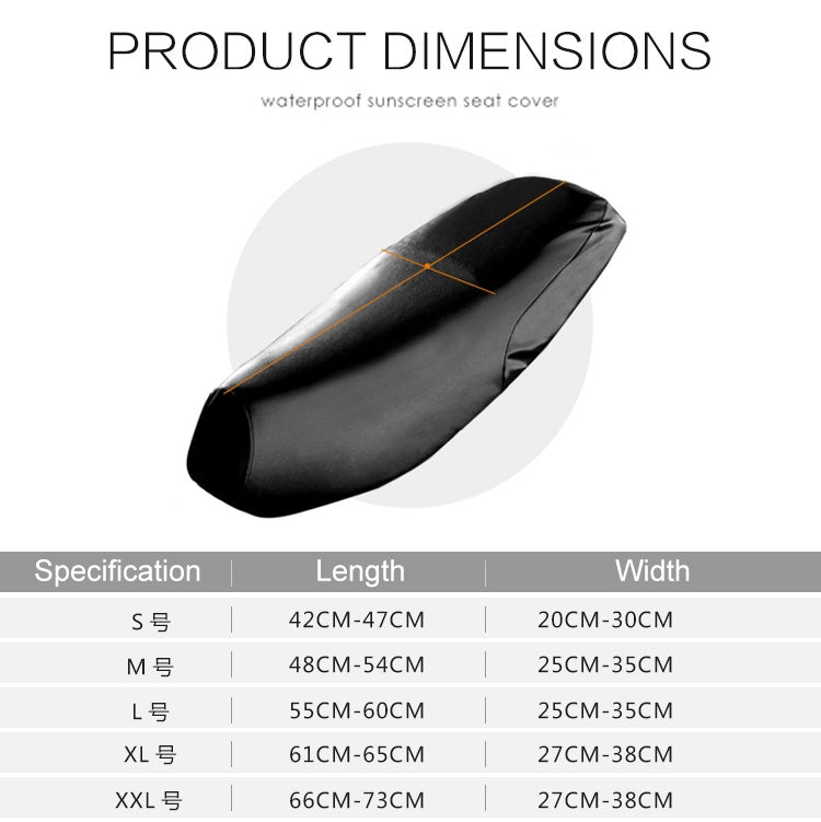 Waterproof Motorcycle Black Leather Seat Cover Prevent Bask In Seat Scooter Cushion Protect, Size: L, Length: 55-60cm; Width: 25-35cm - Seat Covers by PMC TechLife | Online Shopping South Africa | PMC TechLife | Buy Now Pay Later Mobicred