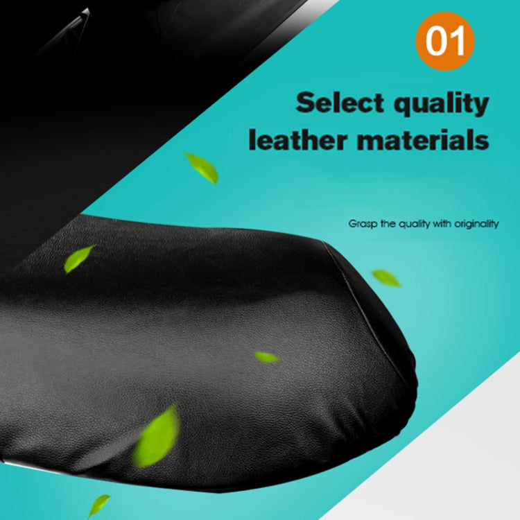 Waterproof Motorcycle Black Leather Seat Cover Prevent Bask In Seat Scooter Cushion Protect, Size: L, Length: 55-60cm; Width: 25-35cm - Seat Covers by PMC Jewellery | Online Shopping South Africa | PMC Jewellery | Buy Now Pay Later Mobicred