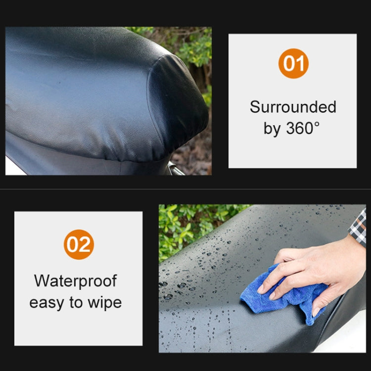 Waterproof Motorcycle Black Leather Seat Cover Prevent Bask In Seat Scooter Cushion Protect, Size: XL, Length: 61-65cm; Width: 27-38cm - Seat Covers by PMC TechLife | Online Shopping South Africa | PMC TechLife | Buy Now Pay Later Mobicred
