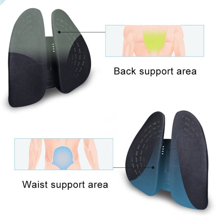 Car Lumbar Support Office Seat Belt Backrest Double Cushion Car Home Massage Lumbar Ice Silk Pillow (Black) - Seat Accessories by PMC Jewellery | Online Shopping South Africa | PMC Jewellery | Buy Now Pay Later Mobicred