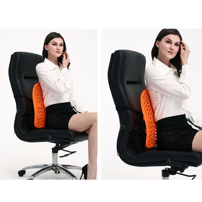 Car Lumbar Support Office Seat Belt Backrest Double Cushion Car Home Massage Lumbar Ice Silk Pillow (Black) - Seat Accessories by PMC Jewellery | Online Shopping South Africa | PMC Jewellery | Buy Now Pay Later Mobicred