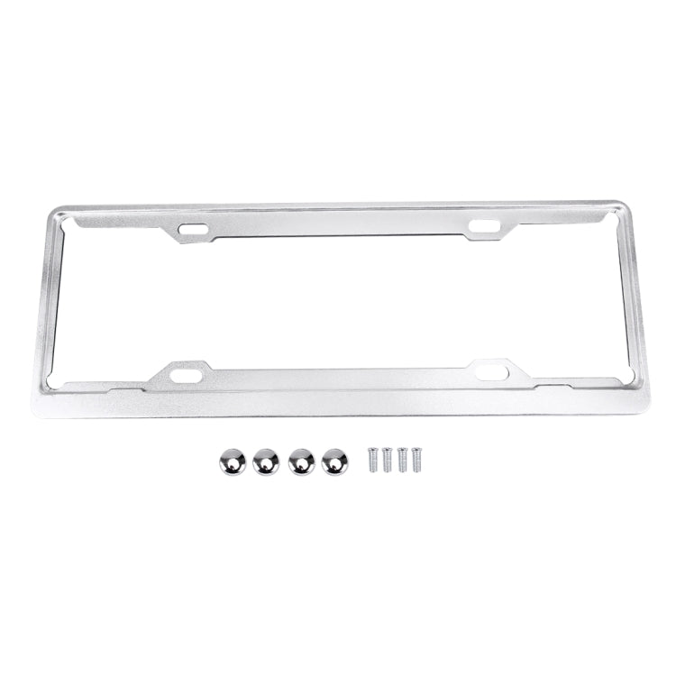 2 PCS Car License Plate Aerospace Aluminum Bracket Frame Holder Stand Mount, Size: 440mm x 140mm(Silver) - License Plate Covers & Frames by PMC Jewellery | Online Shopping South Africa | PMC Jewellery | Buy Now Pay Later Mobicred