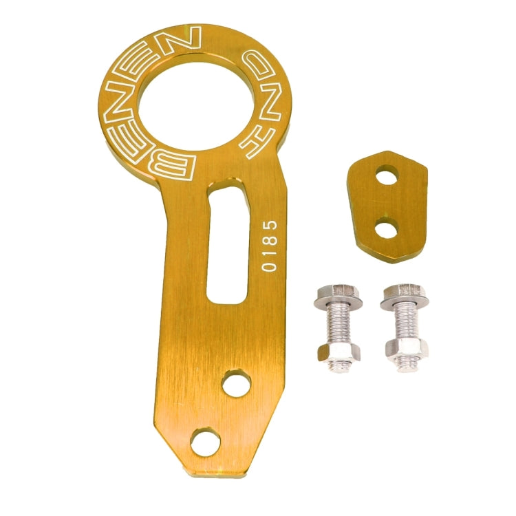 Benen Aluminum Alloy Rear Tow Towing Hook Trailer Ring for Universal Car Auto with Two Screw Holes(Gold) - Towing Bars by PMC Jewellery | Online Shopping South Africa | PMC Jewellery | Buy Now Pay Later Mobicred