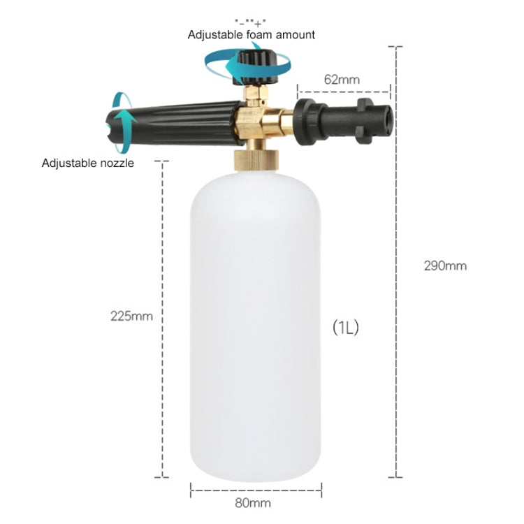 High Pressure Car Wash Foam Gun Soap Foamer Generator Water Sprayer Gun, Inner Wire: 22 x 1.5 - Car Washer & Accessories by PMC TechLife | Online Shopping South Africa | PMC TechLife | Buy Now Pay Later Mobicred