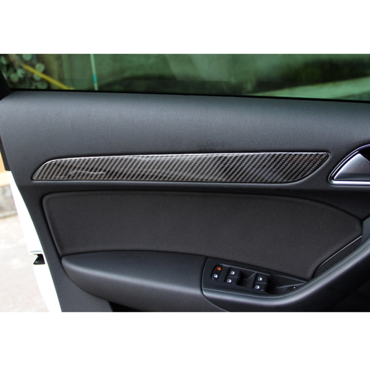 4 PCS Carbon Fibre Car Door Panel Decorative Sticker for Audi Q3 2013-2018 - Car Interior Mouldings by PMC Jewellery | Online Shopping South Africa | PMC Jewellery | Buy Now Pay Later Mobicred