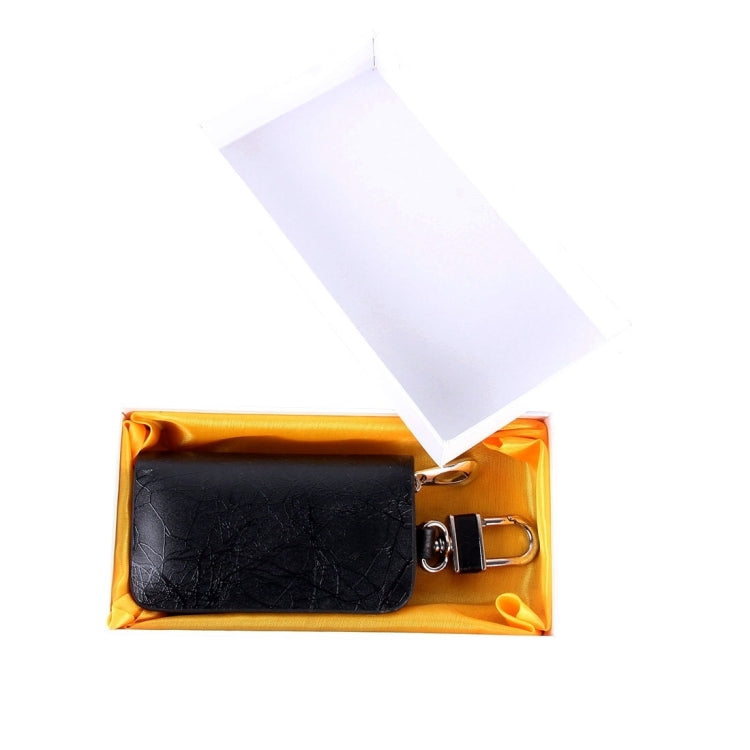 Universal Leather Roots Texture Waist Hanging Zipper Wallets Key Holder Bag (No Include Key)(Black) - Car Key Cases by PMC TechLife | Online Shopping South Africa | PMC TechLife | Buy Now Pay Later Mobicred