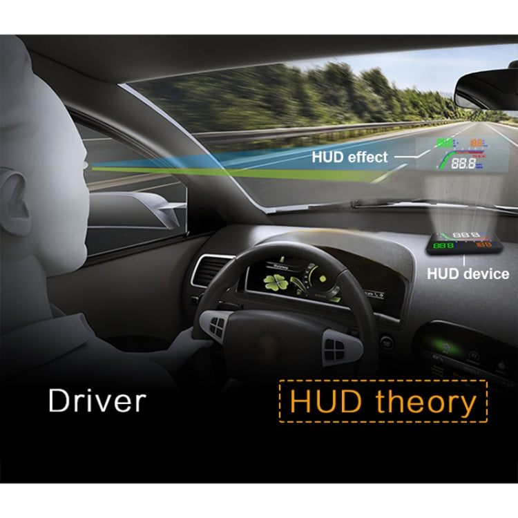 T100 OBD2 4 inch Vehicle-mounted Head Up Display Security System, Support Car Speed / Engine Revolving Speed Display / Instantaneous Fuel Consumption / Detection and Elimination Fault Code - free shipping - PMC TechLife - Order now!
