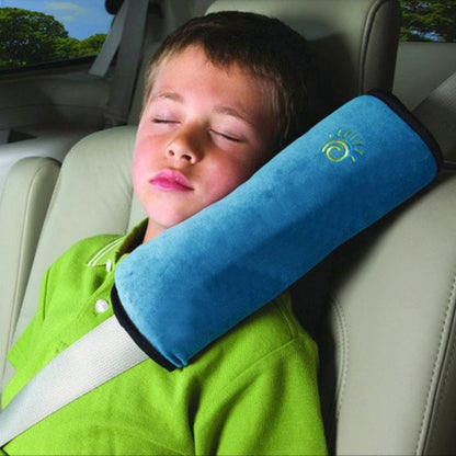 2 PCS Children Baby Safety Strap Soft Headrest Neck Support Pillow Shoulder Pad for Car Safety Seatbelt(Blue) - Seat Belts & Padding by PMC Jewellery | Online Shopping South Africa | PMC Jewellery | Buy Now Pay Later Mobicred