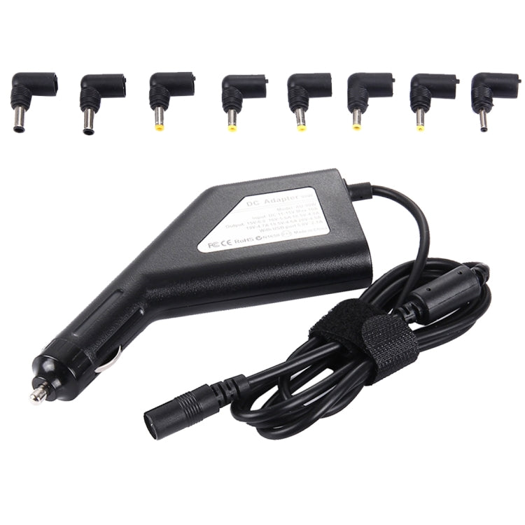 Laptop Notebook Power 90W Universal Car Charger with 8 Power Adapters & 1 USB Port for Samsung, Sony, Asus, Acer, IBM, HP, Lenovo (Black) - Universal Power Adapter by PMC TechLife | Online Shopping South Africa | PMC TechLife