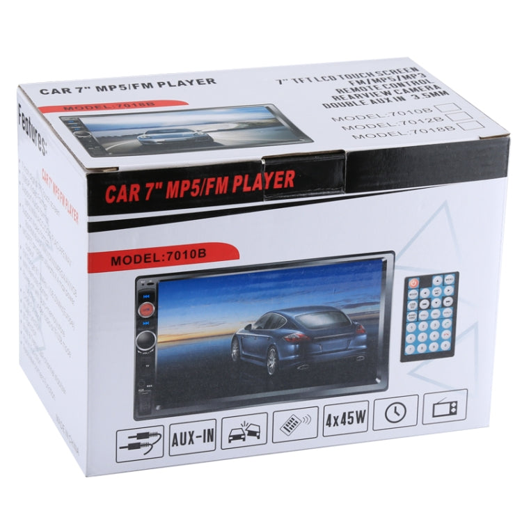 7018B 7.0 inch HD Touch Screen Dual DIN Car Radio Bluetooth Stereo MP3 / MP4 / MP5 Player with Remote Control, with Rearview Camera, 6800 Module, Support  FM / TF Card / USB Flash Disk - Car MP3 & MP4 & MP5 by PMC TechLife | Online Shopping South Africa | PMC TechLife | Buy Now Pay Later Mobicred