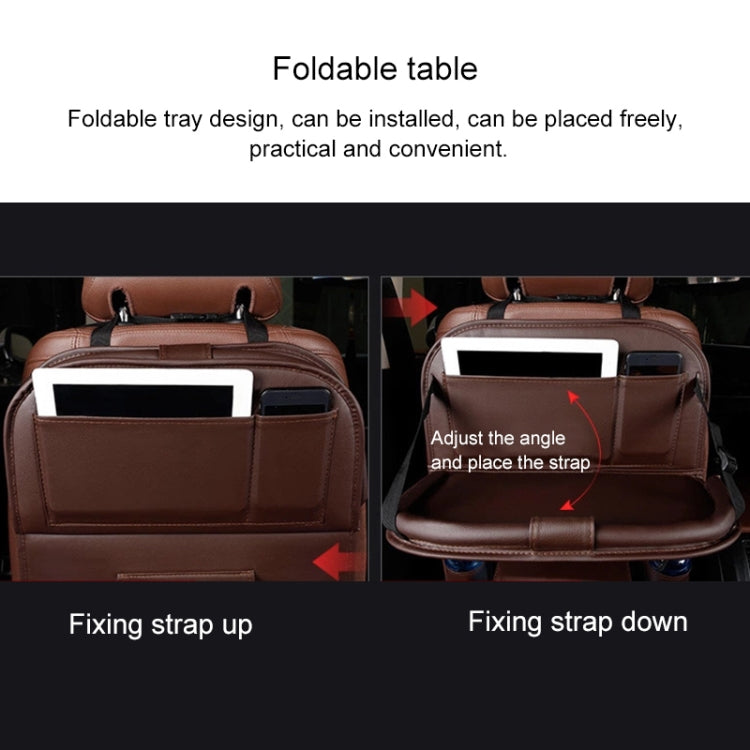 Multifunction Car Seat Pockets Folding Storage Bag (Coffee) - Stowing Tidying by PMC Jewellery | Online Shopping South Africa | PMC Jewellery | Buy Now Pay Later Mobicred