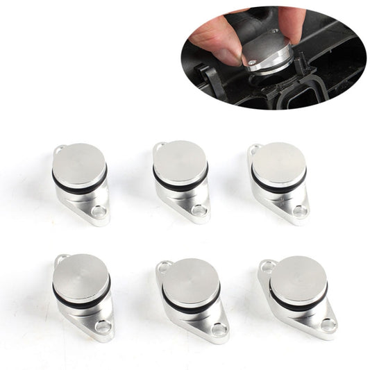 6 PCS 33mm Swirl Flap Flaps Delete Removal Blanks Plugs for BMW  M57 (6-cylinder)(Silver) - Engine Fittings by PMC Jewellery | Online Shopping South Africa | PMC Jewellery