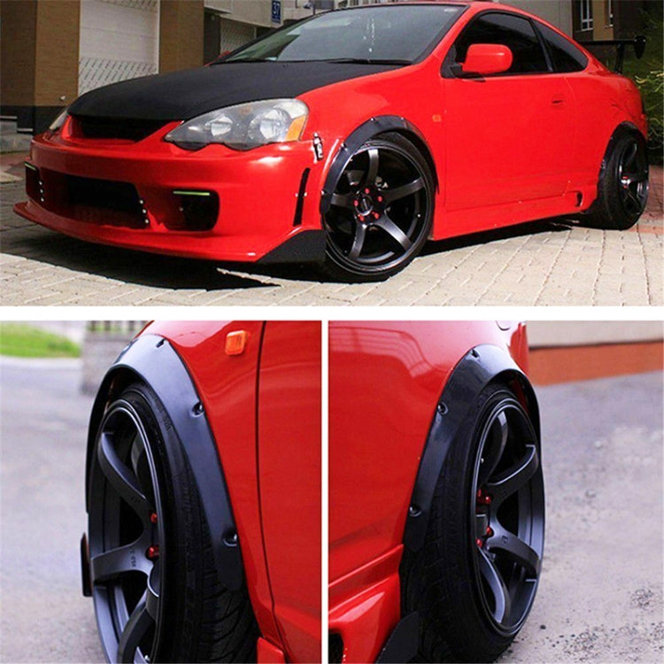 4 PCS Car Universal Fender Flares Wheel Eyebrow Black Not Painted Wheel Eyebrow - Mudguards by PMC Jewellery | Online Shopping South Africa | PMC Jewellery | Buy Now Pay Later Mobicred