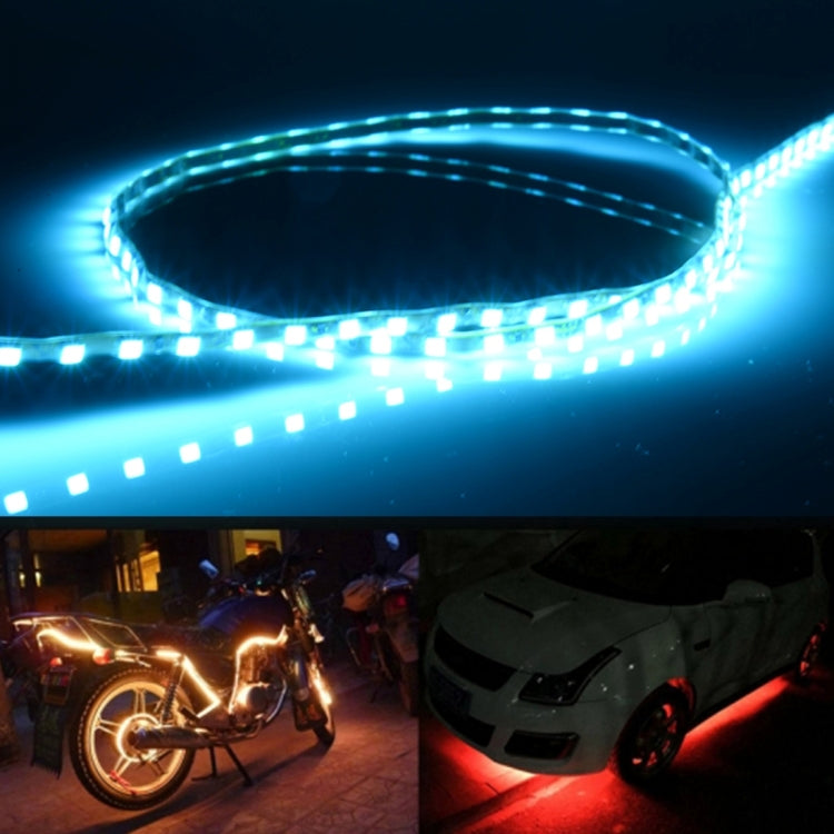 5 PCS Flow Style 45 LED 3528 SMD Waterproof Flexible Car Strip Light for Car Decoration, DC 12V, Length: 90cm(Ice Blue Light) - Decorative Lights by PMC Jewellery | Online Shopping South Africa | PMC Jewellery | Buy Now Pay Later Mobicred