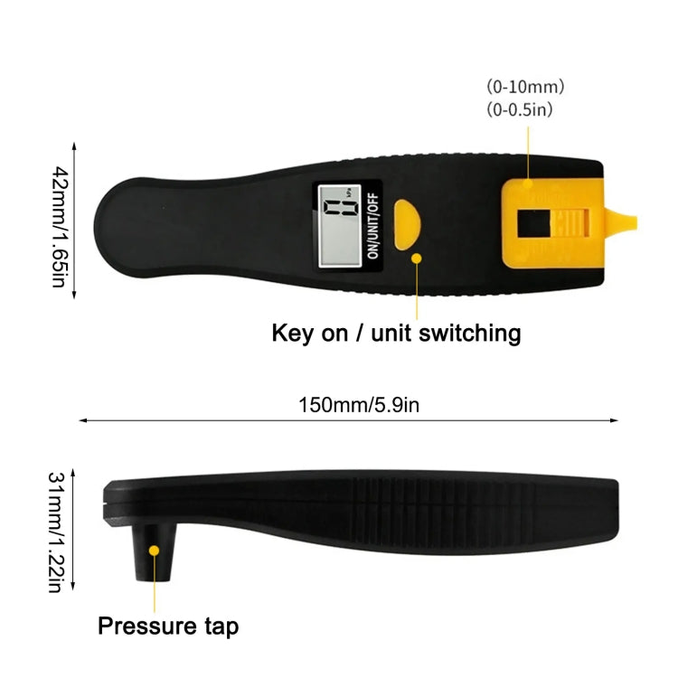 CEDAR 8609 LCD Display Screen Digital Tire Gauge, Pressure Range: 0-150PSI - Tire Pressure Gauges by PMC Jewellery | Online Shopping South Africa | PMC Jewellery | Buy Now Pay Later Mobicred