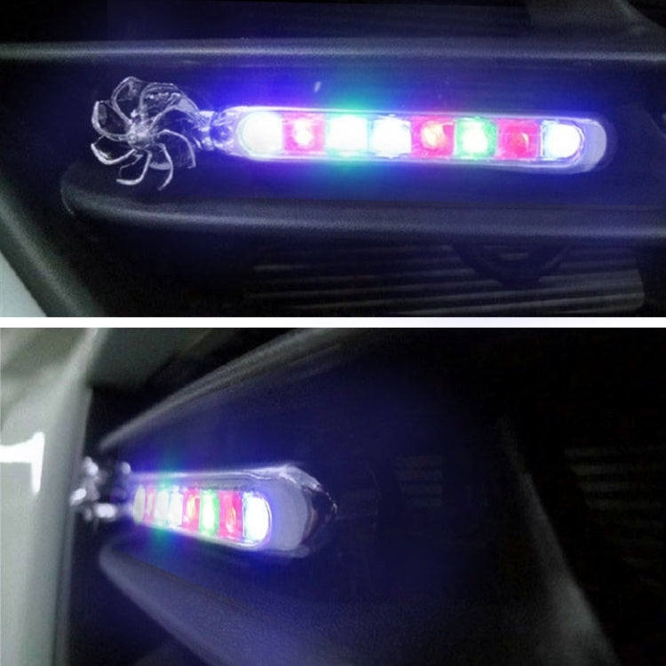 2 PCS 2W 8 Colorful LED Bulbs Wind Powered Decorative Car Lights(Colorful Light) - Running Lights by PMC Jewellery | Online Shopping South Africa | PMC Jewellery | Buy Now Pay Later Mobicred