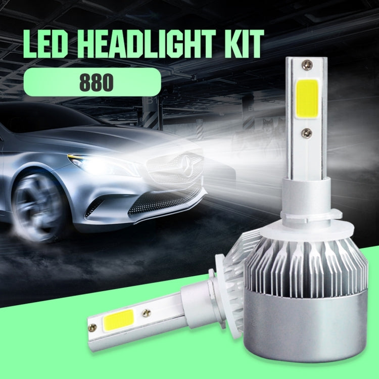 2pcs 880/881 18W 1800LM 6000K Waterproof IP68 Car Auto LED Headlight with 2 COB LED Lamps, DC 9-36V(White Light) - LED Headlamps by PMC Jewellery | Online Shopping South Africa | PMC Jewellery | Buy Now Pay Later Mobicred