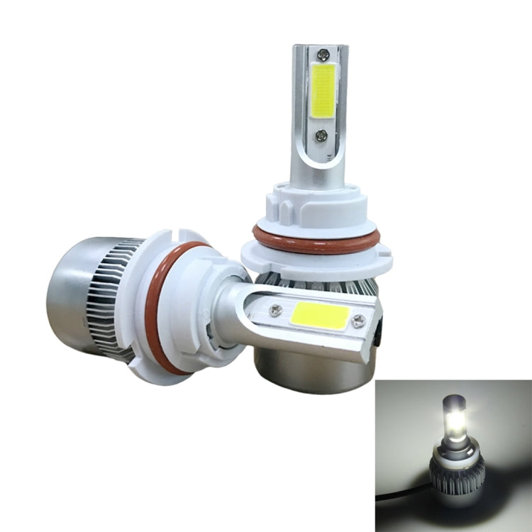 2pcs 9004 18W 1800LM 6000K Waterproof IP68 Car Auto LED Headlight with 2 COB LED Lamps, DC 9-36V(White Light) - LED Headlamps by PMC Jewellery | Online Shopping South Africa | PMC Jewellery | Buy Now Pay Later Mobicred