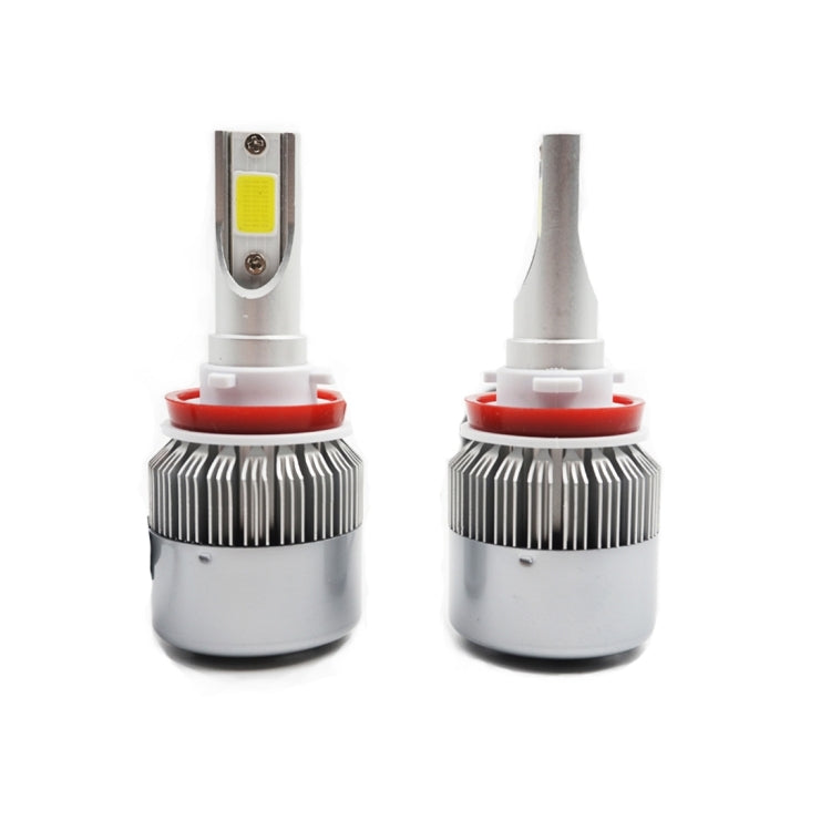 2pcs H8/H11 18W 1800LM 6000K Waterproof IP68 Car Auto LED Headlight with 2 COB LED Lamps, DC 9-36V(White Light) - LED Headlamps by PMC Jewellery | Online Shopping South Africa | PMC Jewellery | Buy Now Pay Later Mobicred