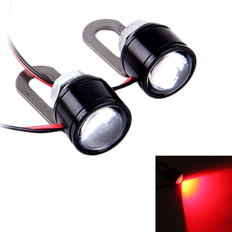 2 PCS 12V 3W Eagle Eyes LED Light For Motorcycle ，Wire Length: 45cm(Red Light) - Eagle Eye Lights by PMC Jewellery | Online Shopping South Africa | PMC Jewellery