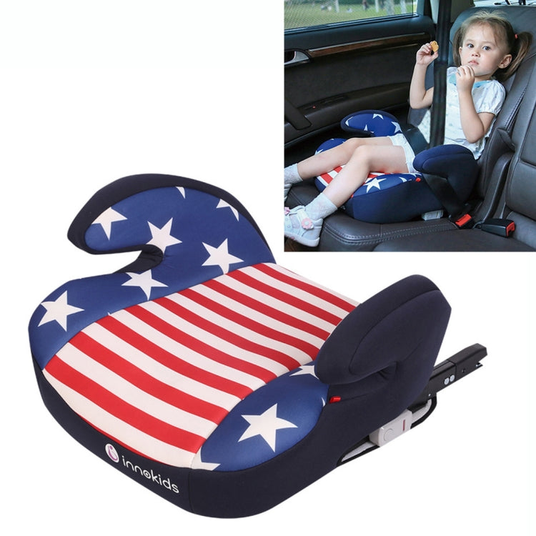 Kids Children Striped Star Print ISOFIX Interface Car Booster Seat Heightening Cushion, Fit Age: 3-12 Years Old - Seat Accessories by PMC Jewellery | Online Shopping South Africa | PMC Jewellery | Buy Now Pay Later Mobicred