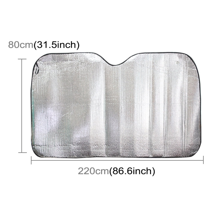 Silver Aluminum Foil Sun Shade Car Windshield Visor Cover Block Front Window Sunshade UV Protect, Size: 220 x 80cm - Aluminum Film PEVA by PMC Jewellery | Online Shopping South Africa | PMC Jewellery | Buy Now Pay Later Mobicred