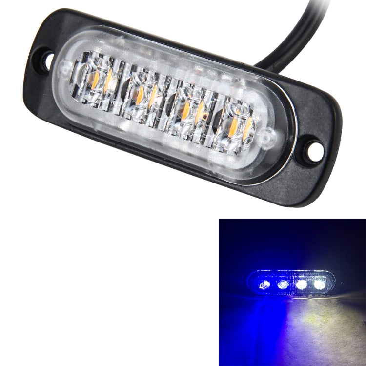 DC 12V-24V 2W 4LEDs SMD-2835 Lamps 17 Flash Patterns 3 Lines Car Flash Lamp Waterproof Car Truck Emergency Strobe Flash Warning Light, Cable Length: 90cm - Warning Lights by PMC Jewellery | Online Shopping South Africa | PMC Jewellery | Buy Now Pay Later Mobicred