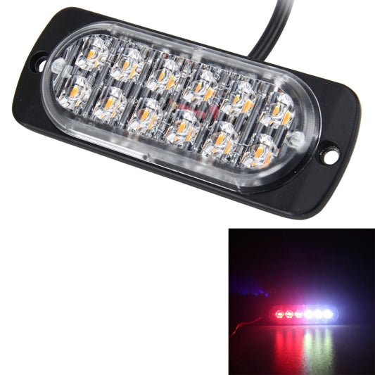 DC 12V-24V 2W 12LEDs SMD-2835 Lamps 17 Flash Patterns 3 Lines Car Flash Lamp Waterproof Car Truck Emergency Strobe Flash Warning Light, Cable Length: 90cm - Warning Lights by PMC Jewellery | Online Shopping South Africa | PMC Jewellery | Buy Now Pay Later Mobicred