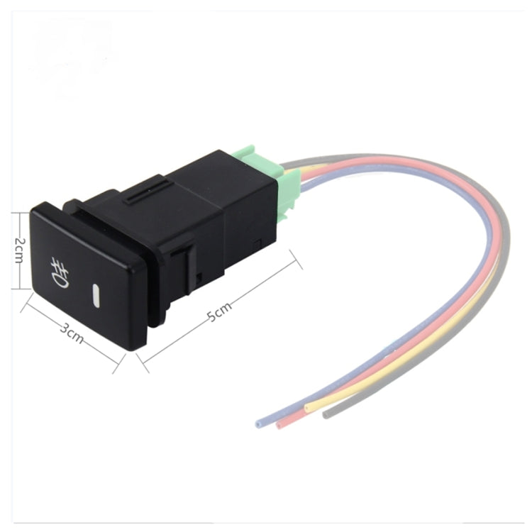 Car Fog Light Lamp Indicator 5 PIN On and Off Button Switch Control Auto Car Fog Light 5 Pin Switch On-Off Button Switch for Toyota, Small Size: 5*2.2*1.7cm(Yellow Light) - Car Switches by PMC TechLife | Online Shopping South Africa | PMC TechLife | Buy Now Pay Later Mobicred
