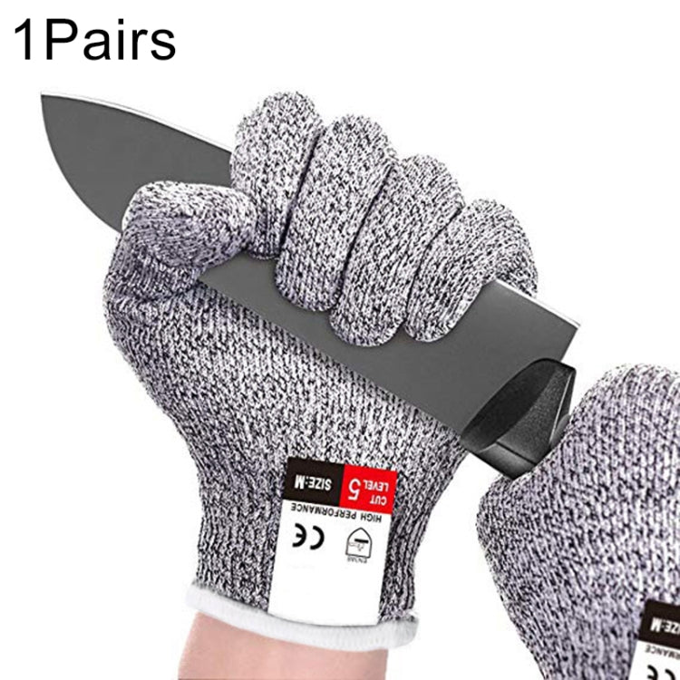 A Pair Cut-resistant Gardening Gloves HPPE Food-grade 5-Level Anti-cutting Anti-wear Safety Working Gloves, Size: XL, Length: 26cm(White) - Safety Gloves by PMC TechLife | Online Shopping South Africa | PMC TechLife | Buy Now Pay Later Mobicred