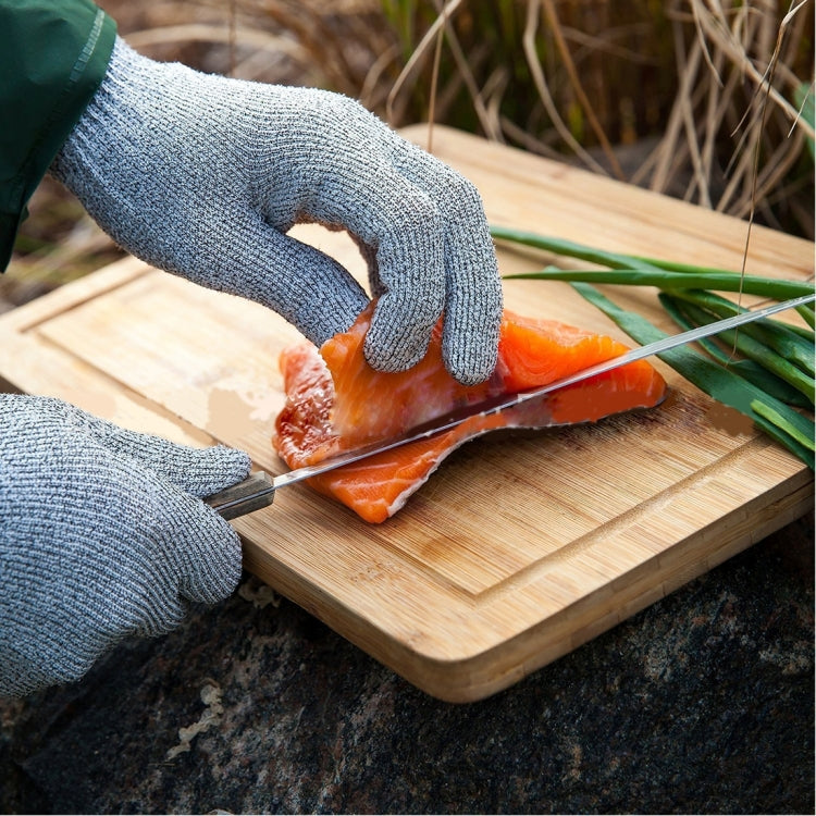 A Pair Cut-resistant Gardening Gloves HPPE Food-grade 5-Level Anti-cutting Anti-wear Safety Working Gloves, Size: XL, Length: 26cm(White) - Safety Gloves by PMC TechLife | Online Shopping South Africa | PMC TechLife | Buy Now Pay Later Mobicred