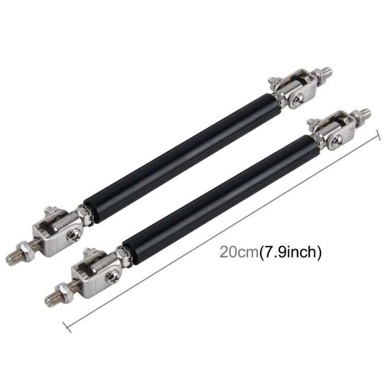 2 PCS Car Modification Large Surrounded By The Rod Telescopic Lever Front and Rear Bars Fixed Front Lip Back Shovel Adjustable Small Rod, Length: 20cm(Black) - Trunk & Bumper Accessories by PMC Jewellery | Online Shopping South Africa | PMC Jewellery