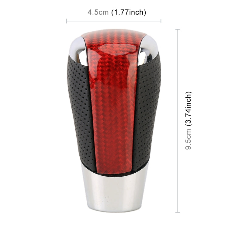 Universal Carbon Fiber Texture Leather Hole Pattern Car Gear Shift Knob Modified Shifter Lever Knob - Shift Knob by PMC Jewellery | Online Shopping South Africa | PMC Jewellery | Buy Now Pay Later Mobicred