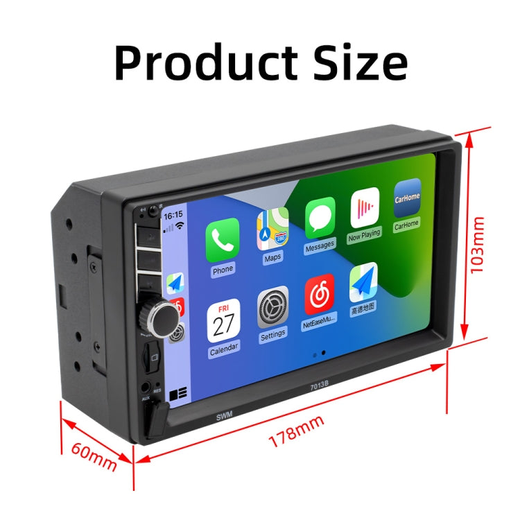 7013B HD 7 inch Car Radio Receiver MP5 Player, Support FM & Bluetooth & TF Card & Phone Link & Wired Carplay - Car MP3 & MP4 & MP5 by PMC TechLife | Online Shopping South Africa | PMC TechLife | Buy Now Pay Later Mobicred
