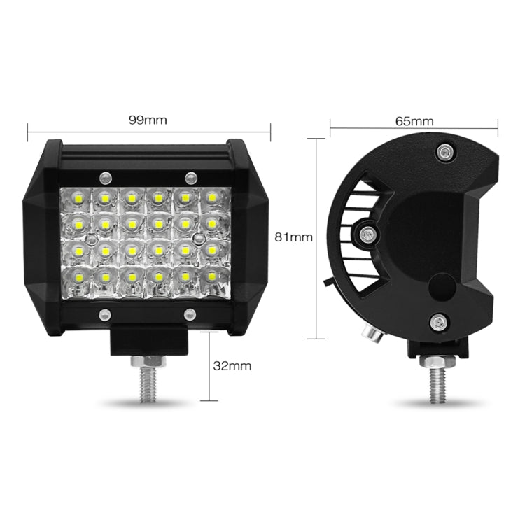4 inch 18W 1800LM 4 Row LED Strip Light Working Refit Off-road Vehicle Lamp Roof Strip Light - Work Lights by PMC TechLife | Online Shopping South Africa | PMC TechLife | Buy Now Pay Later Mobicred