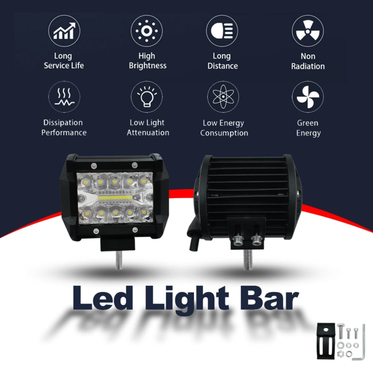 4 inch 15W 1500LM LED Strip Lamp Working Refit Off-road Vehicle Light Roof Strip Light - Work Lights by PMC TechLife | Online Shopping South Africa | PMC TechLife | Buy Now Pay Later Mobicred