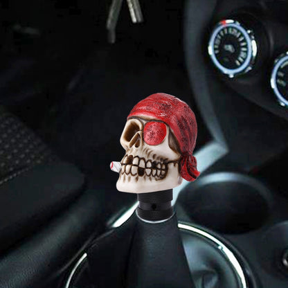 Pirate Skull Shaped Universal Vehicle Car Shifter Cover Manual Automatic Gear Shift Knob (Red) - Shift Knob by PMC Jewellery | Online Shopping South Africa | PMC Jewellery | Buy Now Pay Later Mobicred