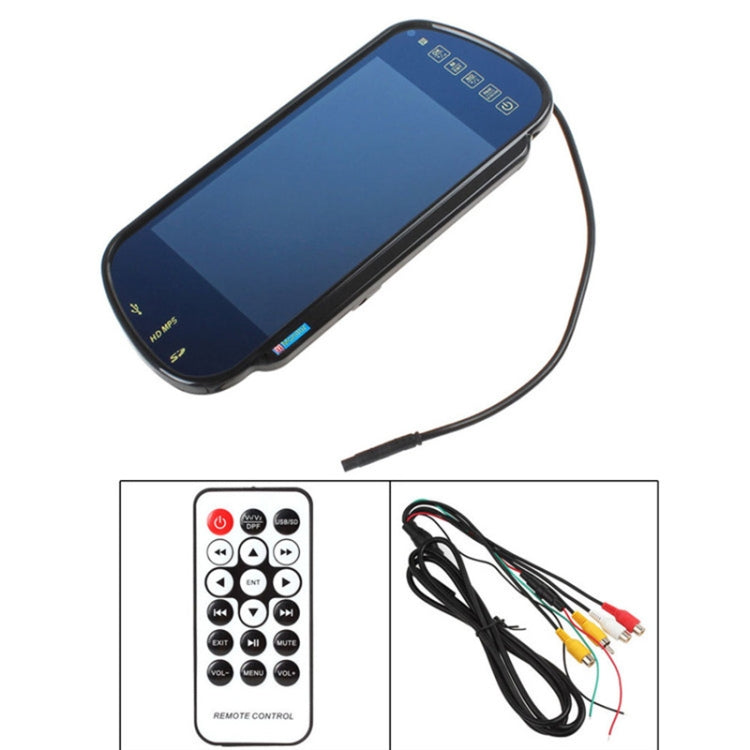 PZ-710 7.0 inch TFT LCD Car Rearview Mirror Monitor with Remote Control, Support Bluetooth / MP5 Player - Rearview Monitors by PMC TechLife | Online Shopping South Africa | PMC TechLife | Buy Now Pay Later Mobicred