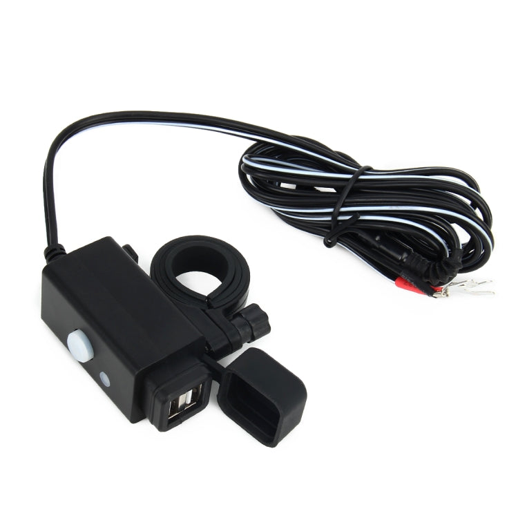 Waterproof Motorcycle USB Phone Charger Adapter with Power Switch 5V Dual Ports Smart Charging Power Socket, for Phone, Tablets, GPS - Electrical System by PMC TechLife | Online Shopping South Africa | PMC TechLife | Buy Now Pay Later Mobicred