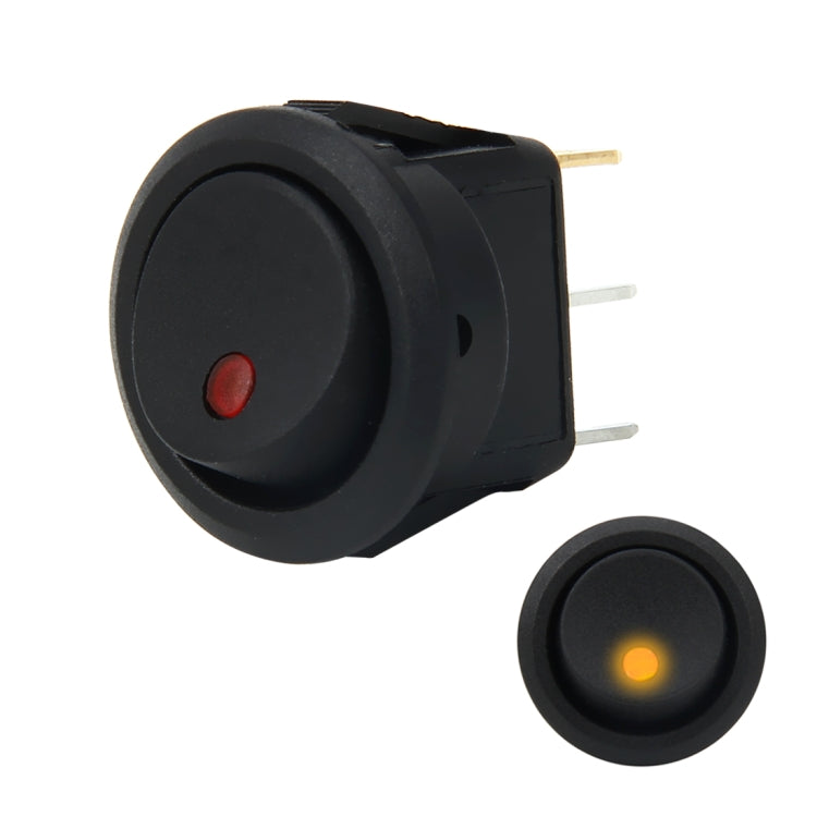 20 Amp 12 Volt Triple Plugs LED ON OFF Rocker Power Switch (Yellow Light) - Car Switches by PMC Jewellery | Online Shopping South Africa | PMC Jewellery