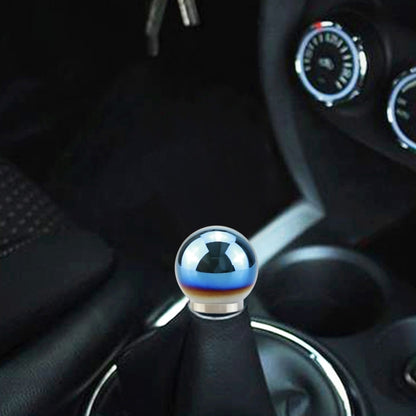 Universal Car Blue Ball Shape Aluminum Alloy Gear Shifter Lever Manual Automatic Shift Knob Adapter - Shift Knob by PMC Jewellery | Online Shopping South Africa | PMC Jewellery