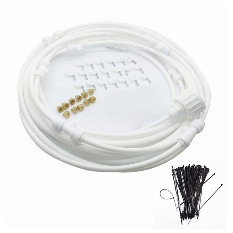 Outdoor Lawn Garden PE Hose Mist Watering Line Misting Cooling System with 16 x Mist Nozzles, Length: 12m (White) - Watering & Irrigation by PMc TechLife | Online Shopping South Africa | PMc TechLife | Buy Now Pay Later Mobicred