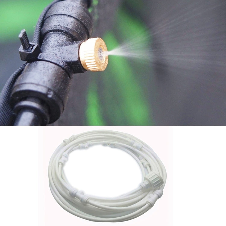 Outdoor Lawn Garden PE Hose Mist Watering Line Misting Cooling System with 21 x Mist Nozzles, Length: 15m (White) - Watering & Irrigation by PMc TechLife | Online Shopping South Africa | PMc TechLife | Buy Now Pay Later Mobicred