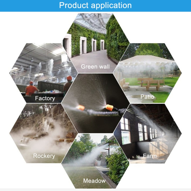 Outdoor Lawn Garden PE Hose Mist Watering Line Misting Cooling System with 21 x Mist Nozzles, Length: 15m (White) - Watering & Irrigation by PMc TechLife | Online Shopping South Africa | PMc TechLife | Buy Now Pay Later Mobicred