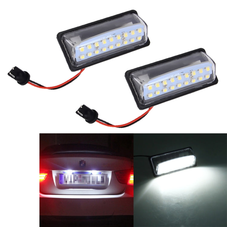 2 PCS LED License Plate Light 18-SMD Bulbs Lamps for Nissan/Teana 03 / Tada 03-08 /Sylphy 2008 /Sunny 2001-2006,2W 120LM,6000K, DC12V(White Light) - License Plate Lights by PMC Jewellery | Online Shopping South Africa | PMC Jewellery | Buy Now Pay Later Mobicred